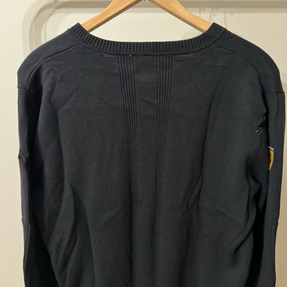LATGE BLACK PUMA X FERRARI V-NECK SWEATER - Picture 7 of 8